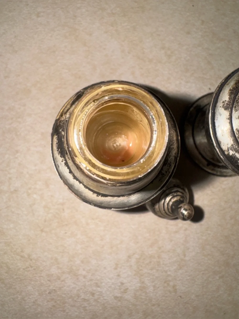 Vintage silver salt and pepper shakers